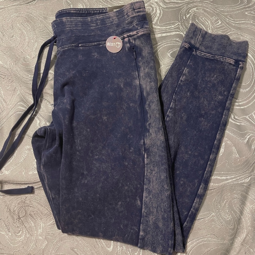 Victoria’s Secret PINK Navy Blue Acid Wash Yoga Joggers